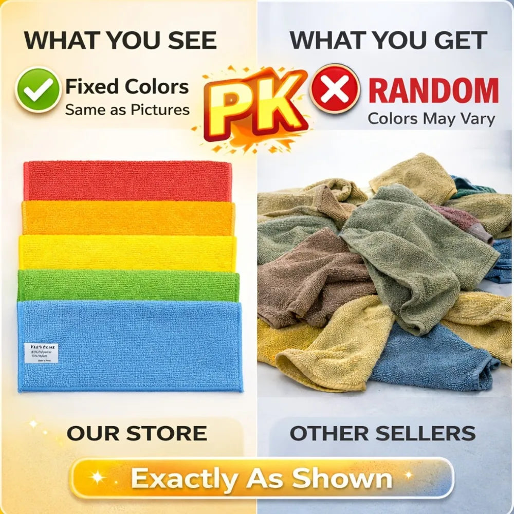 Microfiber Cleaning Cloths 10-30 Pcs Random Color Super Absorbent Lint Free Fast Drying Reusable Towels For House Cleaning Qme