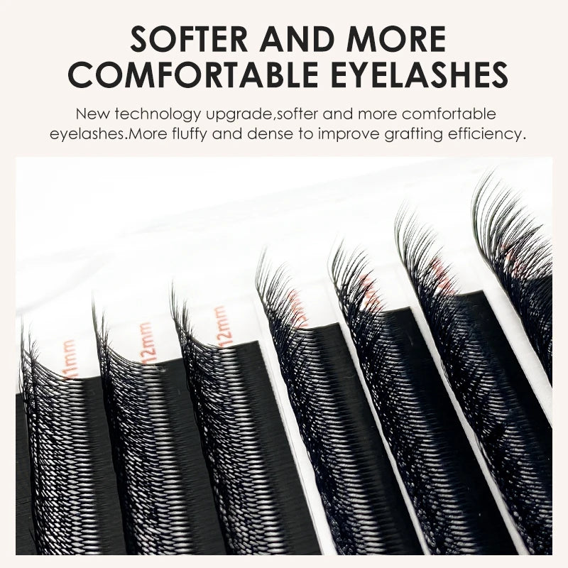 NATUHANA Double W-shape 3D 4D 5D Premade Fans Eyelash Extensions Qme