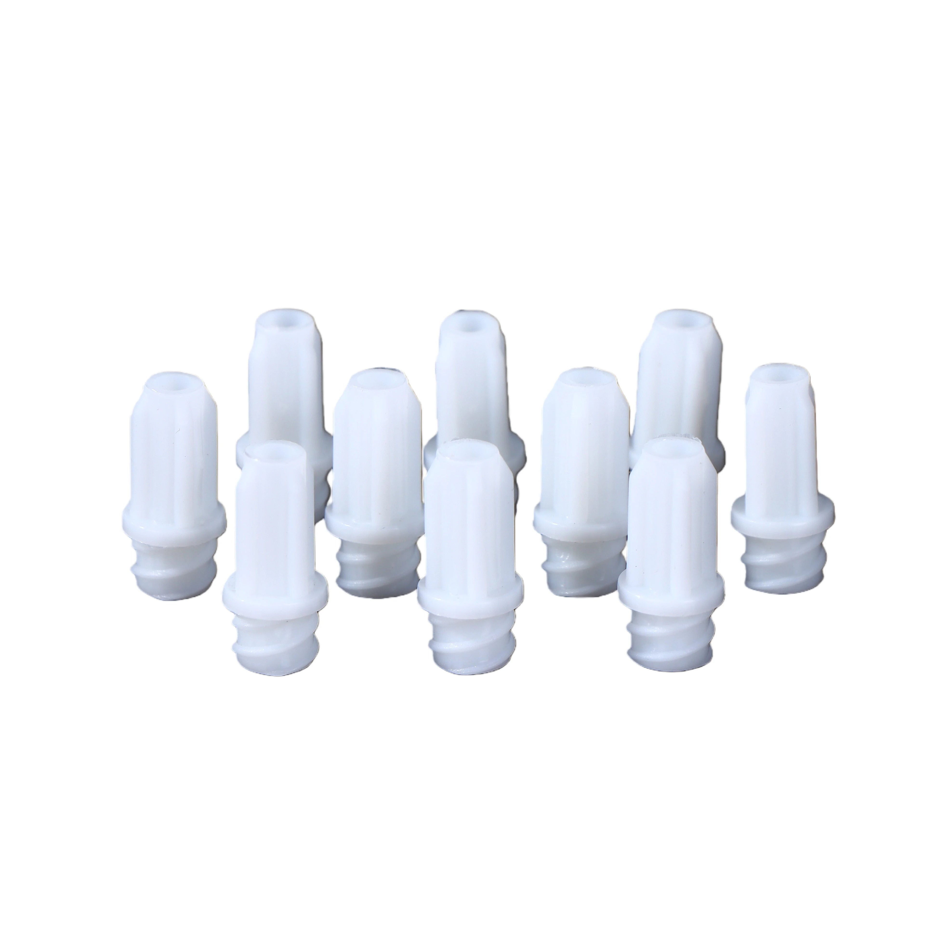 Transparent Plastic Syringe Connector Leak Proof Double Helix Medical Qme A2 10pcs