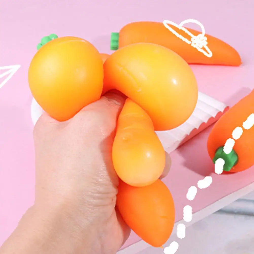 Carrot Squishy Toy Soft Slow Rising Stress Relief Fidget Toys Kids Qme