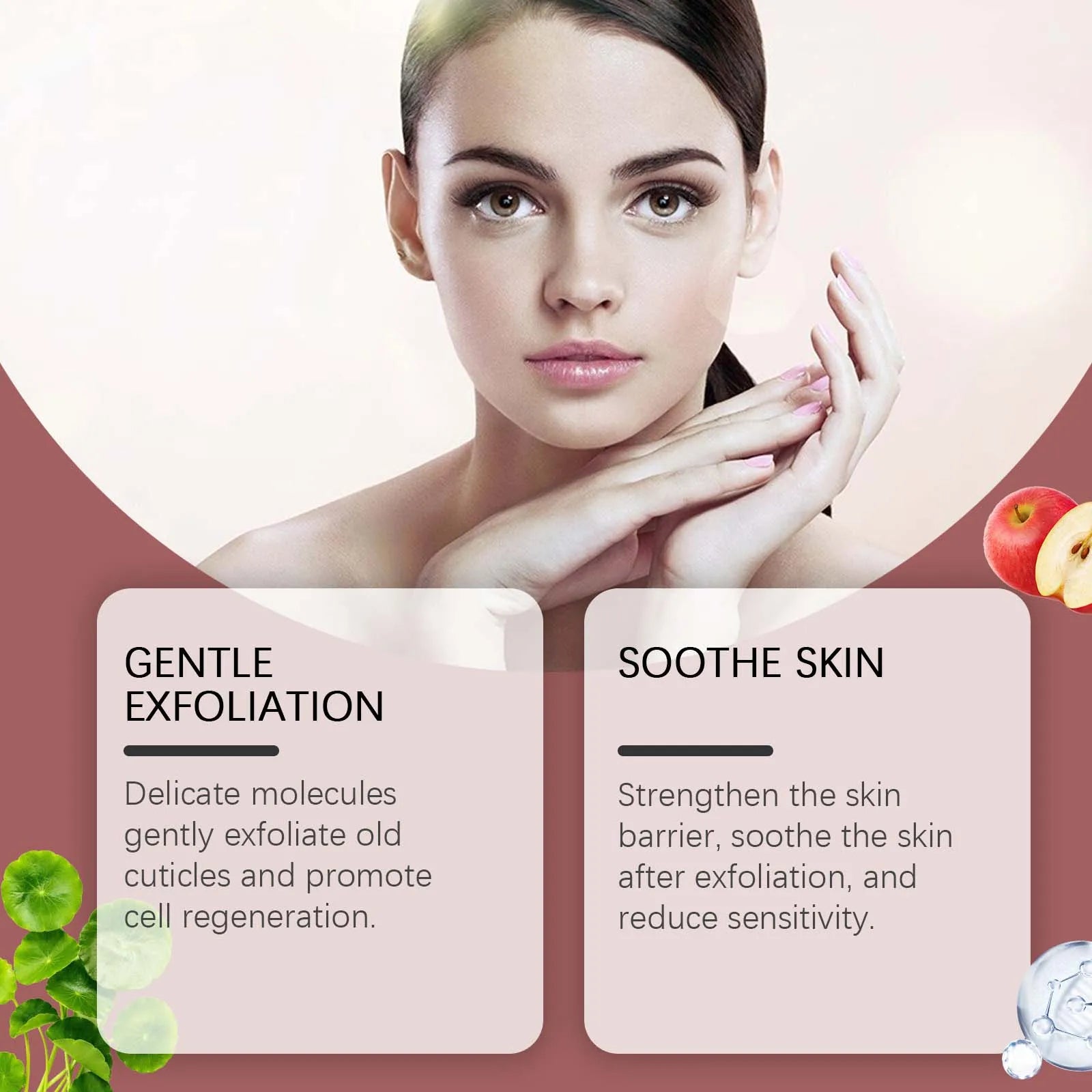 Peeling Face Serum Anti Acne Brightening Exfoliating Shrink Pores Salicylic Acid AHA Serum Reduces Blackheads Smoothing Facial Qme