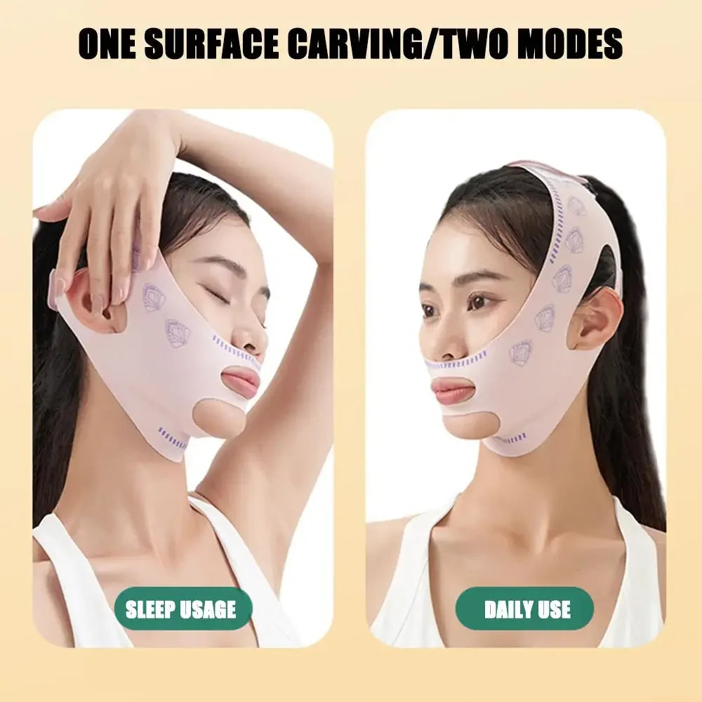 V Face Breathable Band Cheek Lift Up Face Thin Mask Reduce Double Chin V-Line Shaping Bandage Anti Wrinkle Face Bandage Qme