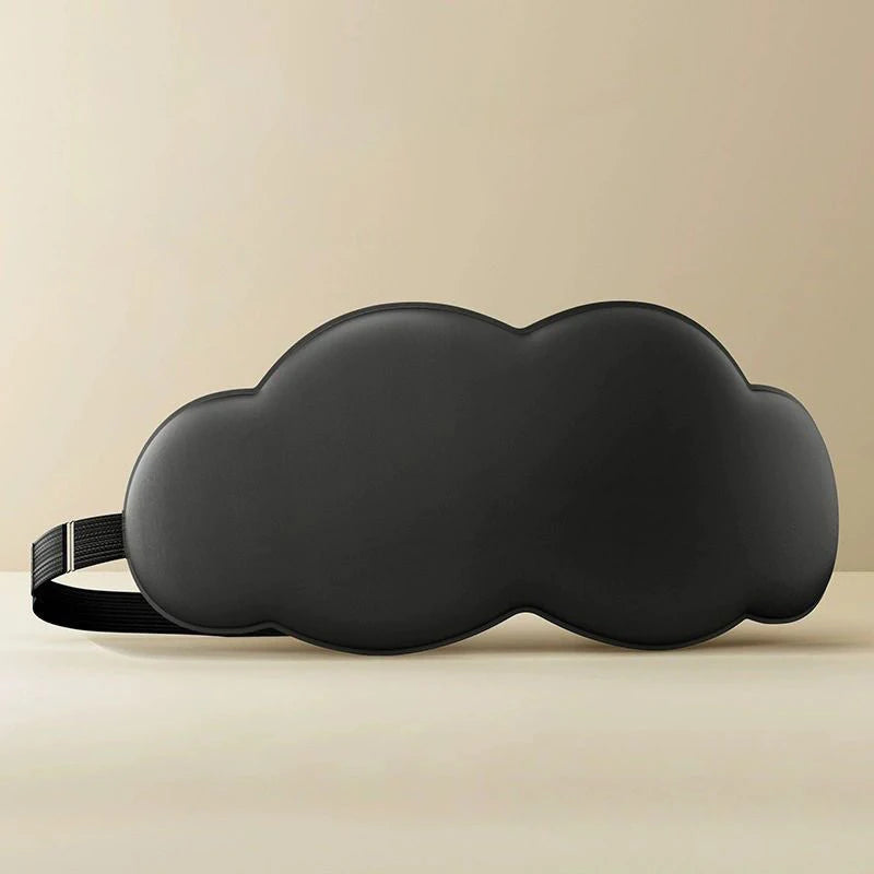 3D Memory Foam Sleeping Mask Light-blocking Eye Shade Nighttime Use Qme Black
