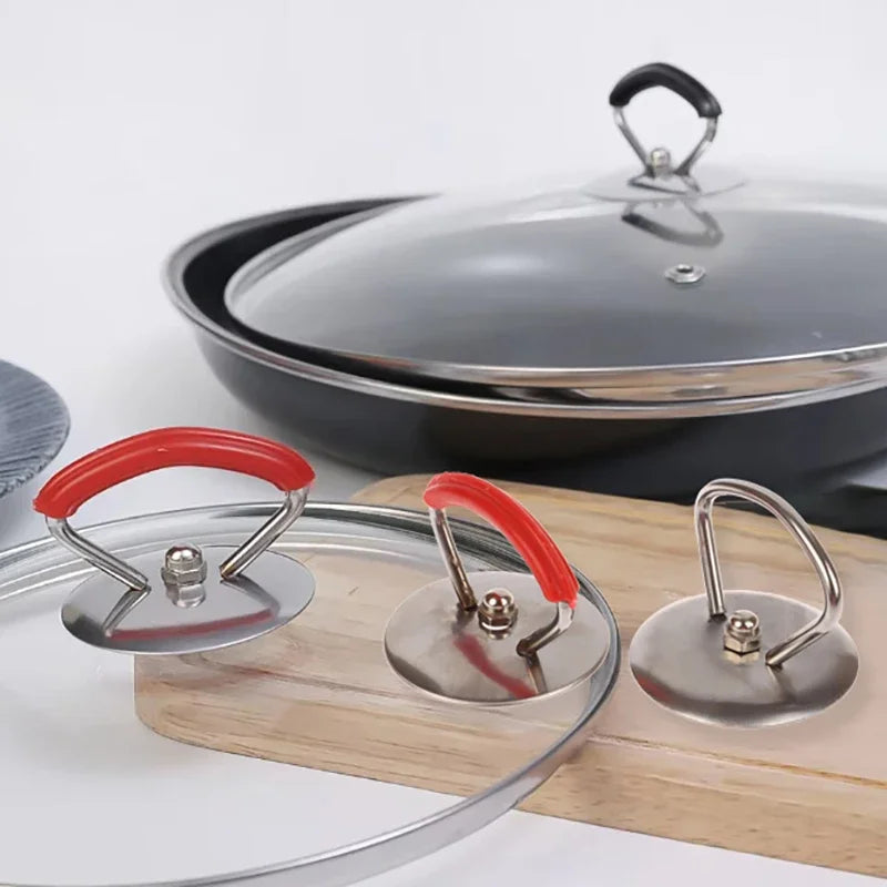 Universal Lib Cover Knob Cap Heat-resistant Cooking Pot Pan Lid Qme