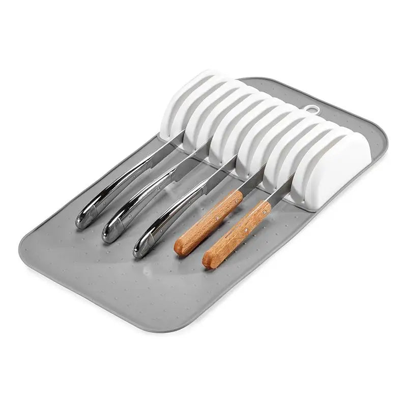 Home Tools Premium Knifes Holder Organization Soft-grip 5 11 Slots Qme L Gray