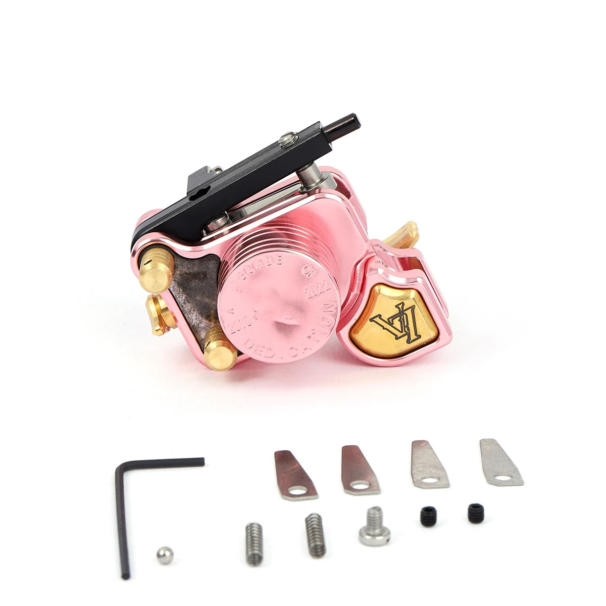 Brand New DARKLAB V7R Shrapnel Motor Rotary Tattoo Machine Gun Withe Adjustable Stroke Supply Qme Pink