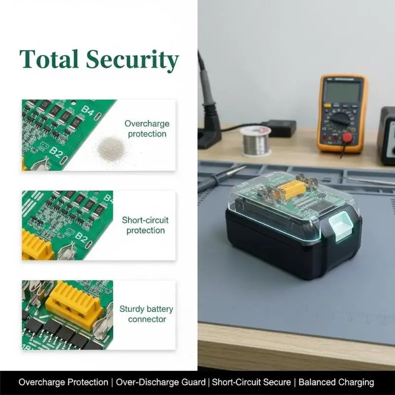 BMS PCBA 18V Li-ion Battery Case Balance Charging Circuit Board Qme