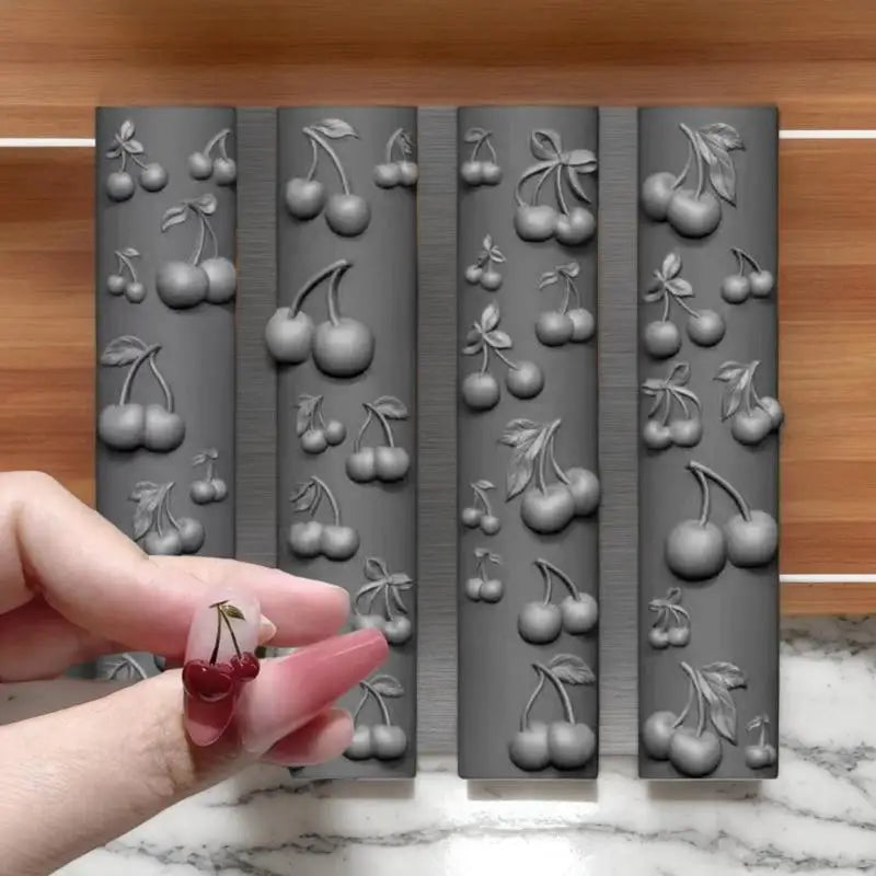 3D Silicone Mold Rose Flower Butterfly Nail Art DIY Cherry Design Qme