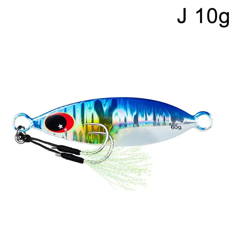 Metal Jig Spoon Lure Artificial Bait Shore Slow Jigging Hard Bass Qme J 10g