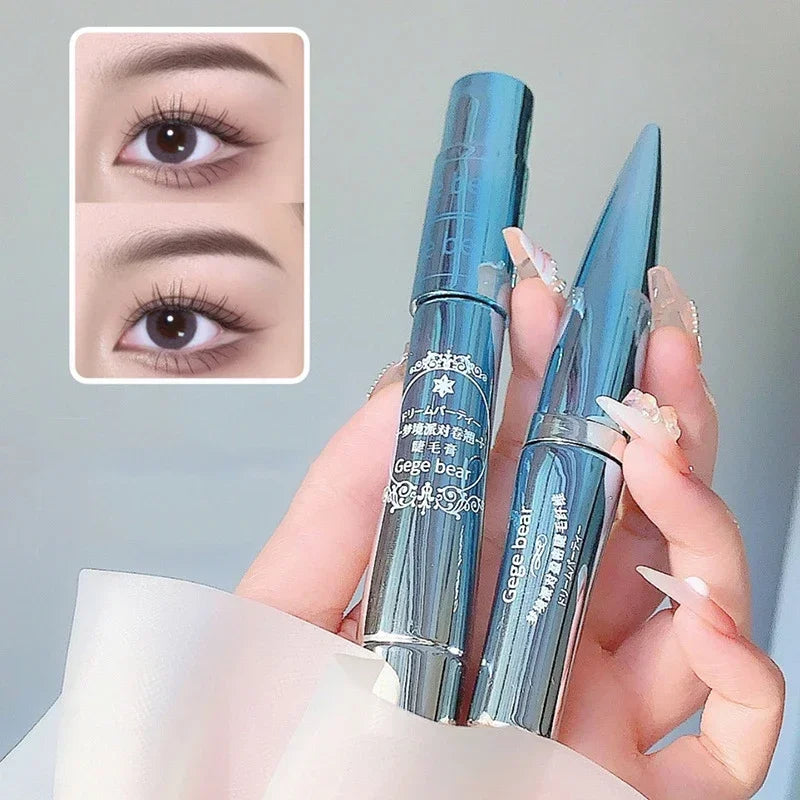 Silk Fiber Lash Mascara Waterproof Long Lasting Extension Eyelashes Lengthening Curling Mascara Black Eyelash Makeup Cosmetic Qme