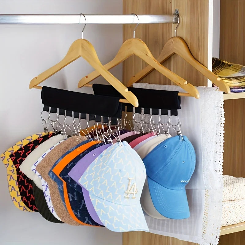 1 Multifunctional Velcro Clothes Clip Foldable Home Storage Rack Qme