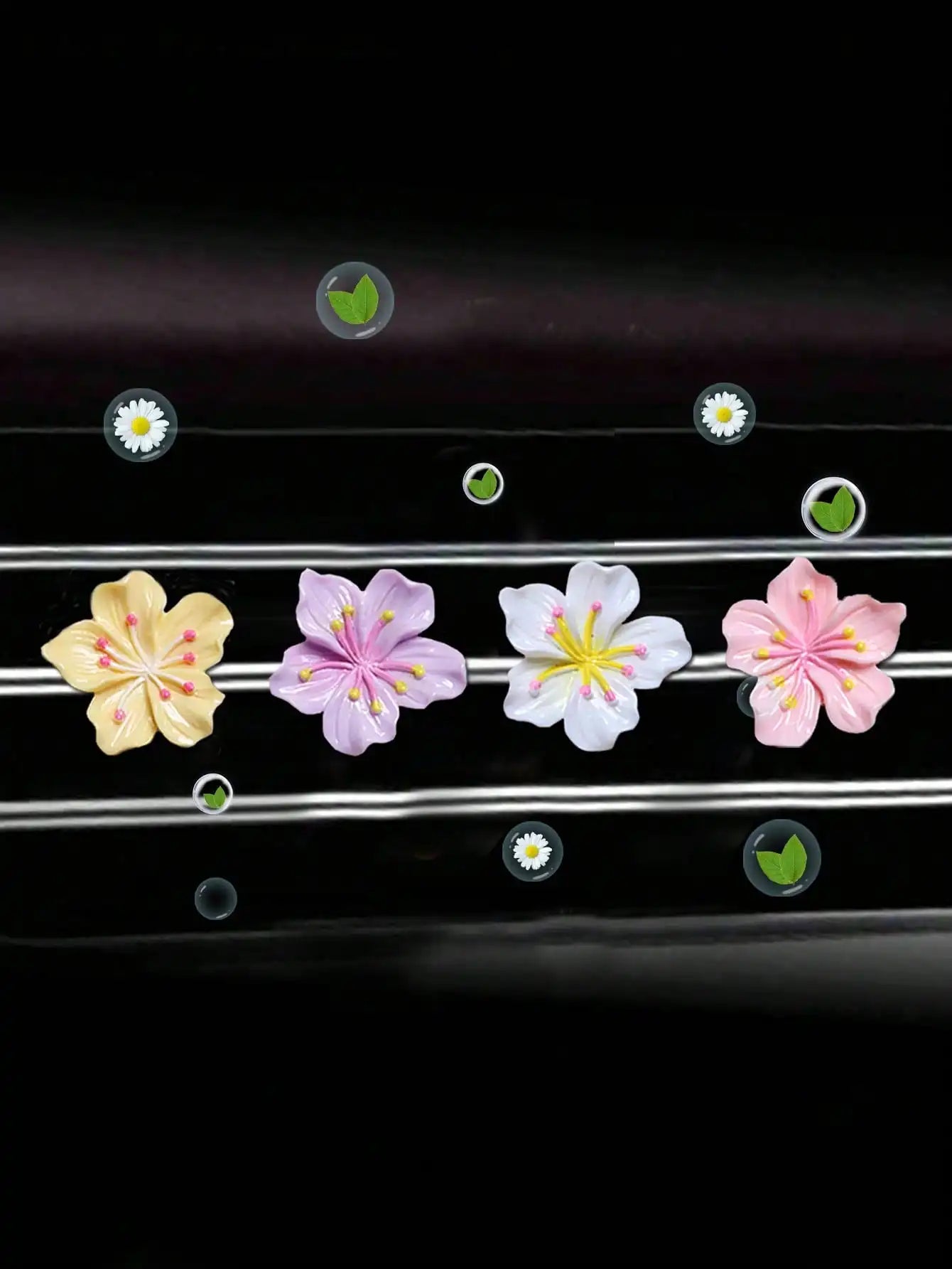 2-Piece Bright Peach Blossom Cherry Car Air Fresheners Fresh Tones Qme