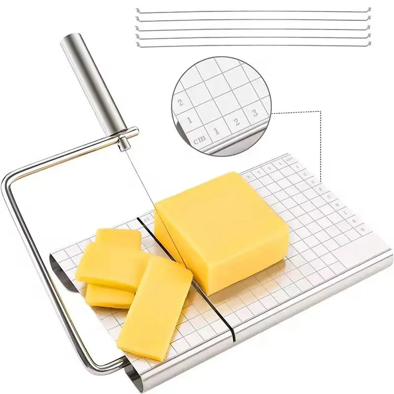 Stainless Steel Cheese Cutter Measurements Heavy Duty Butter Baking Qme