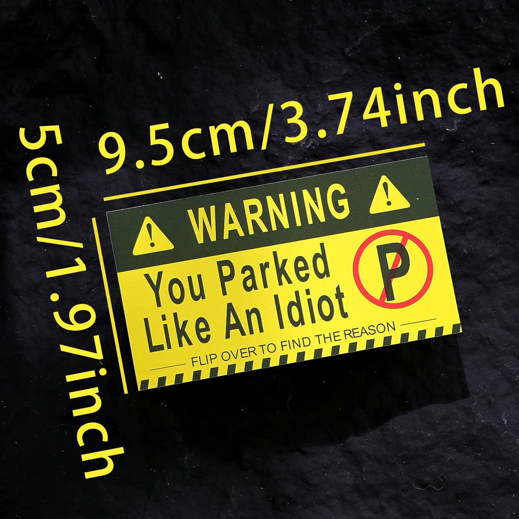 50 Pieces Bad Parking Cards You Parked Like an Idiot Funny Cardboard Parking Violation Cards with Multiple Violation Reasons Qme