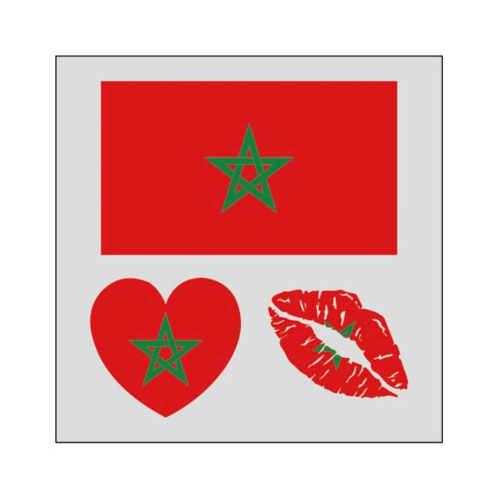National Flag Football Fan Temporary Tattoos Face Body Decorative Stickers Event Cheering Props Suitable for Adults and Children Qme Q