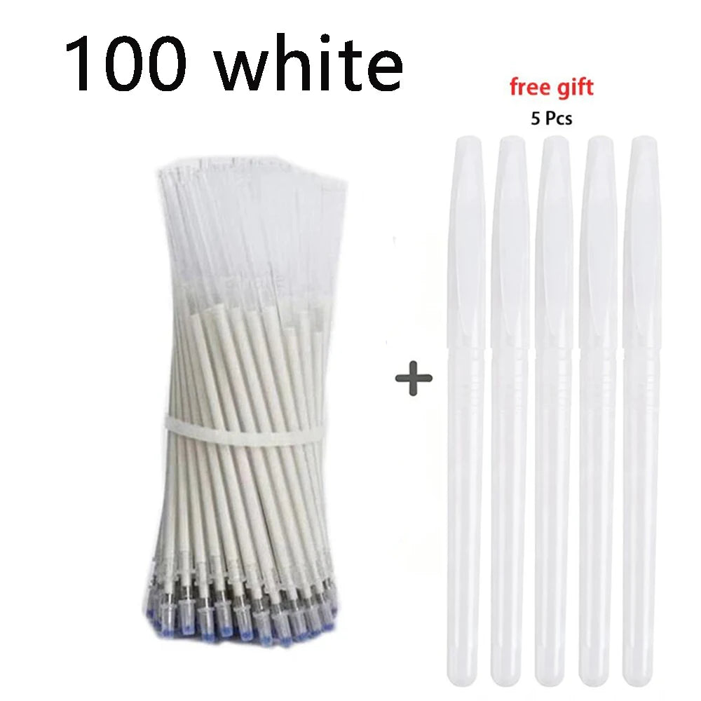 100/200/400 Pcs High Temperature Disappearing Heat Erasable Refill Set Fabric DIY Sewing Craft Clothing Marking Accessories Qme white 100 Pcs