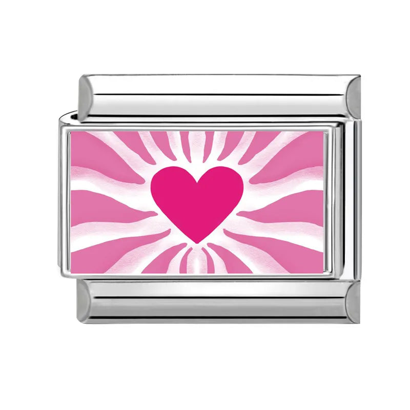 New Y2K Design Pink Heart Leopard CD Lips Hat Italian Charm Links Fit 9mm Stainless Steel Bracelet Women Men DIY Making Gift Qme Style 31
