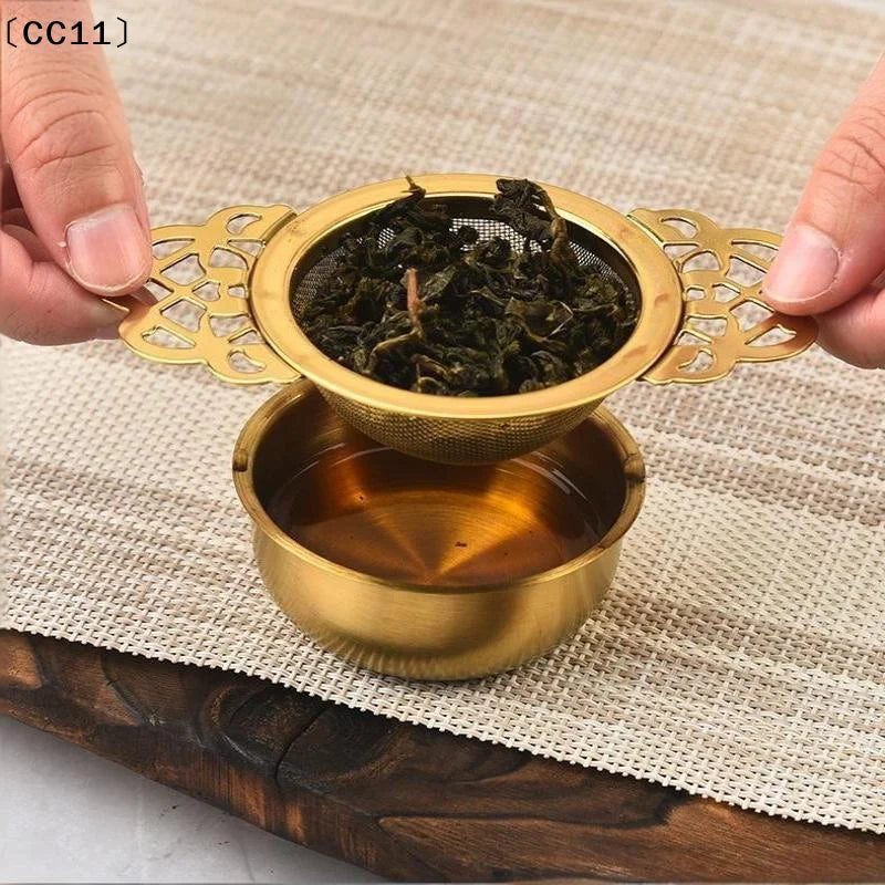 Double-layer Fine Mesh Tea Strainer Stainless Steel Filter Sieve Qme