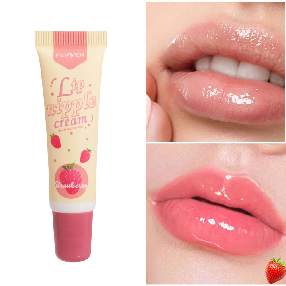 Shimmering Hydrating Lip Oil Tinted Argan Fruit Flavors Nourishing Qme Strawberry