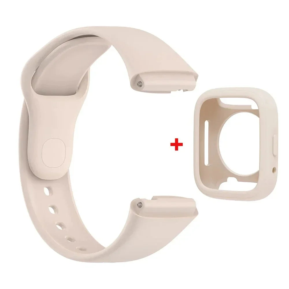 Official same model Silicone Strap For Redmi watch 3 Active Bracelet Wristbands+Protective Cover for Xiaomi Redmi watch 3 band Qme