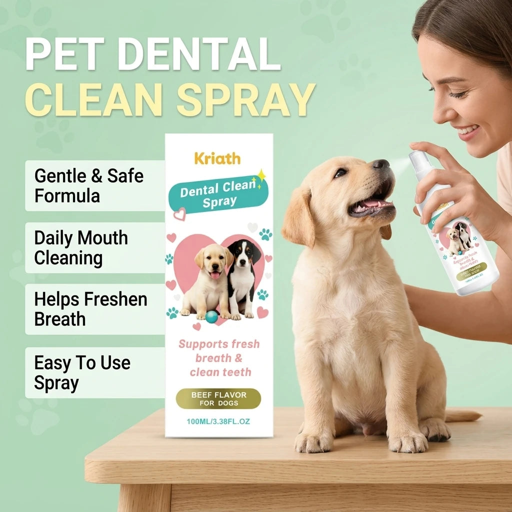 Pet Oral Care Spray Removing Dental Plaque Eliminating Odor Relieve Gum Discomfort Freshing Breath No‑brush Teeth Cleaning Spray Qme