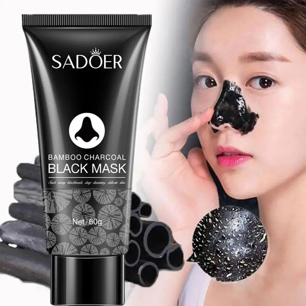 Blackhead Removal Face Mask Unisex Nose Bamboo Charcoal Pores Dirt Qme