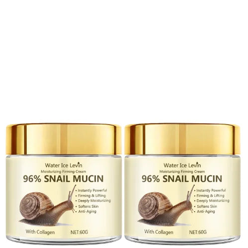 Snail Mucin Firming Cream with 96% Extract - Moisturizer for Lifting, Wrinkle Reduction & Deep Hydration. Qme YELLOW 60g