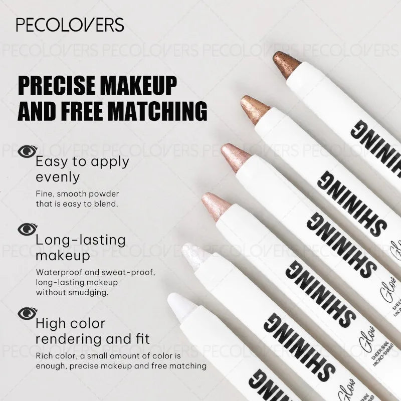 Shiny Eyeshadow Pen Highlighter Shimmer Highlight Stick Brightening Qme