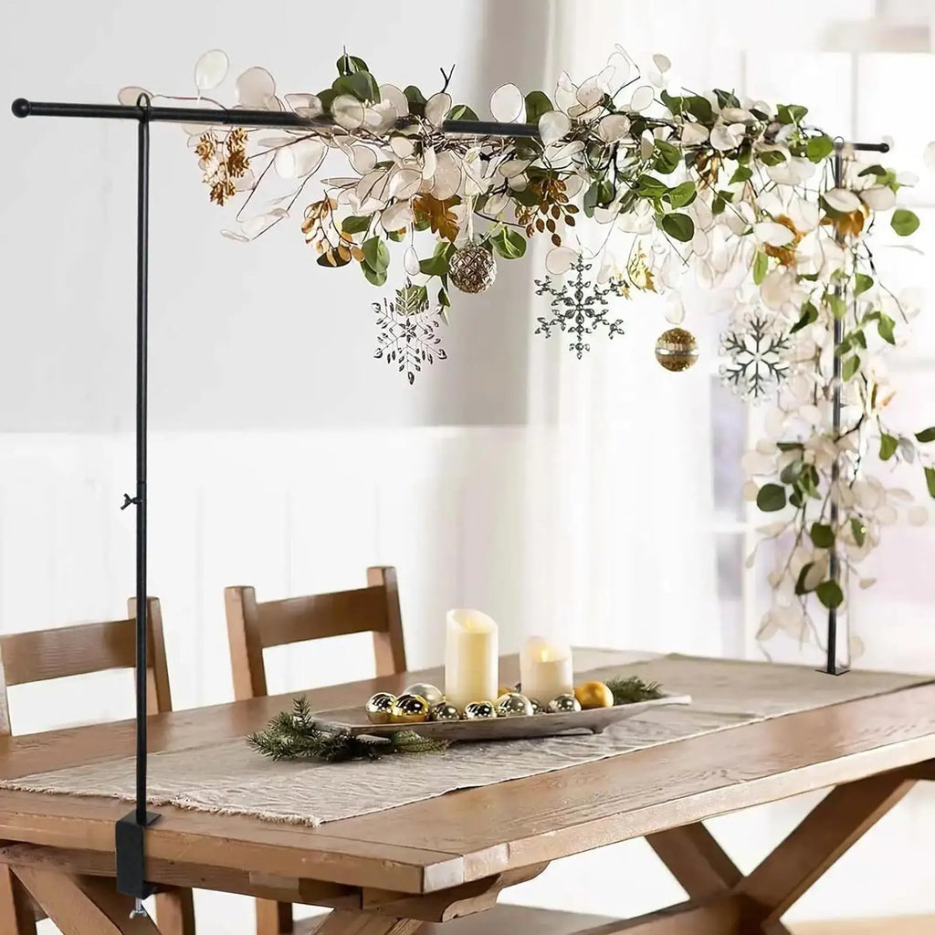Balloon Arch Stand Adjustable Table Arch with Clamps Dining Background Rack for Daily Swing Event Catering Wedding Halloween Qme