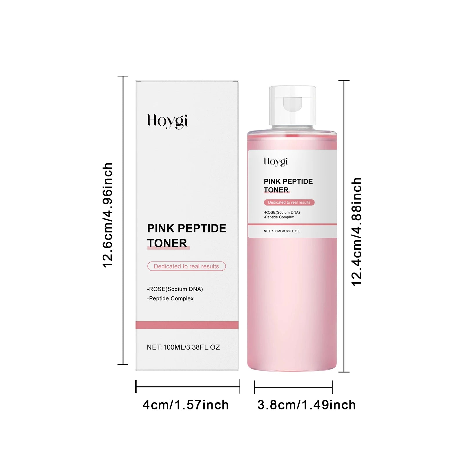 Rose Essence Toner Glowing Skin Soothing Moisturizing Refreshing Conditioning Nourishing Brightening Facial Pink Peptide Toner Qme