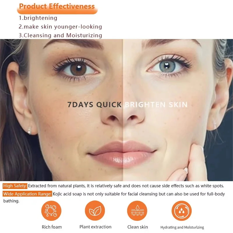 Kojic acid Handmade Soap Glutathione Frosted Soap Nourishing Skin Moisturizing Facial Care Cleansing Body Care Wash Soap Qme