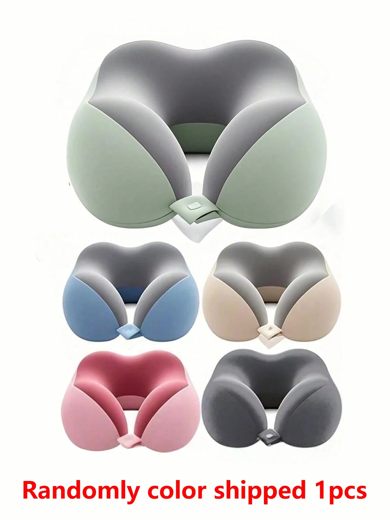Multi Functional Portable Travel Nap Pillow Slow Rebound Neck Office Qme Random 1pcs