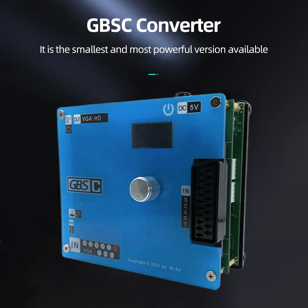 GBS Control Video Converter LCD Screen HD Video Converter Adapter Arcade Game RGBS RCA/VGA To VGA/RCA Converter for PS2 Console Qme