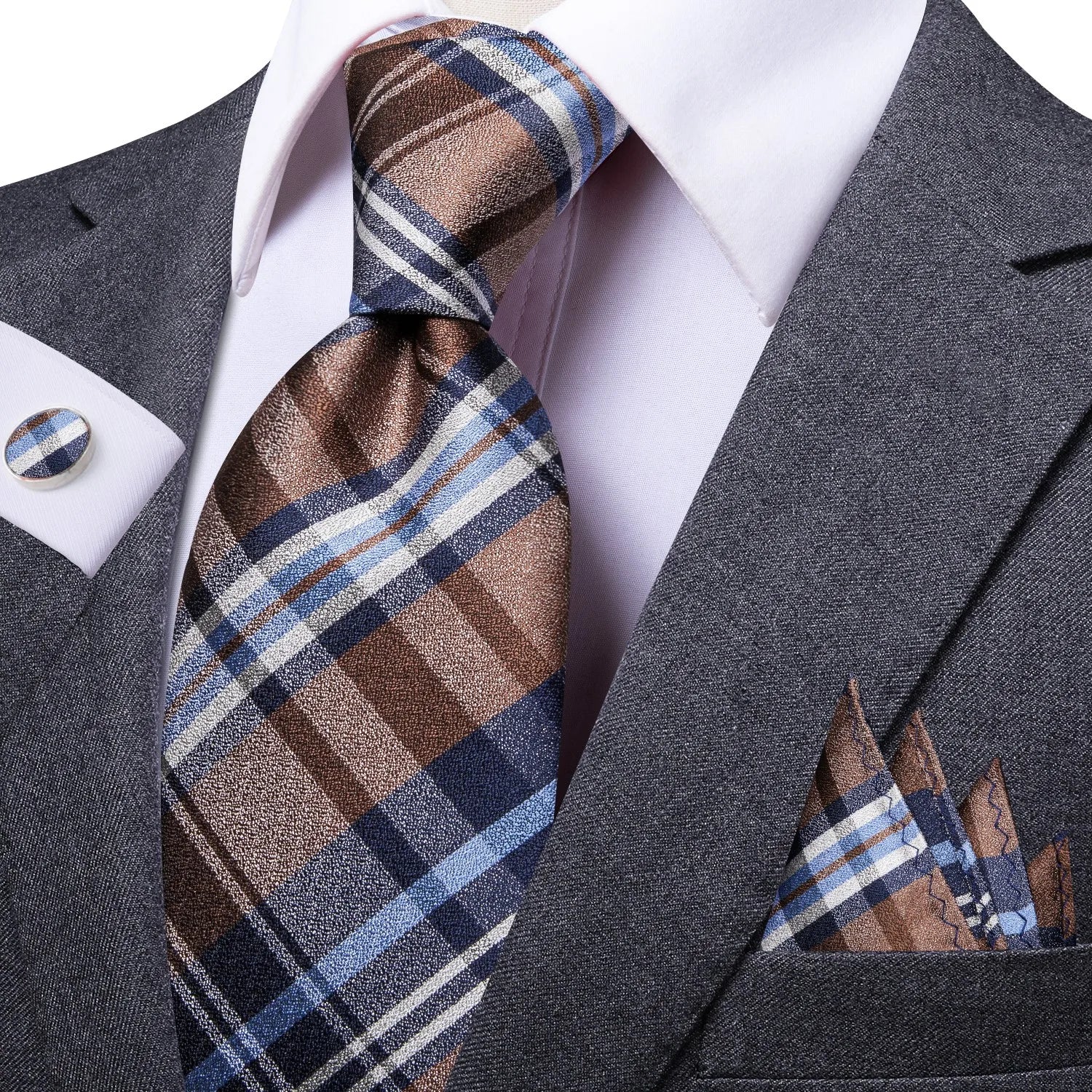 Men's Tie Pocket Square Colorful Striped Business Collection Formal Qme DPT-LDSN0025