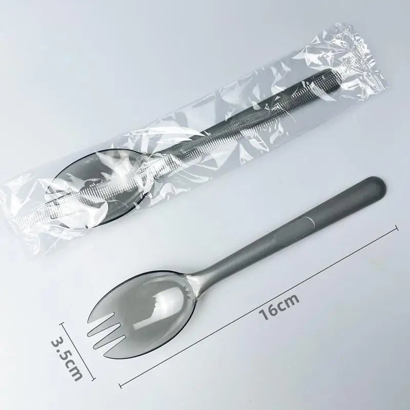 Individually Wrapped Disposable Plastic Utensils Fork Spoon Non Slip Qme N