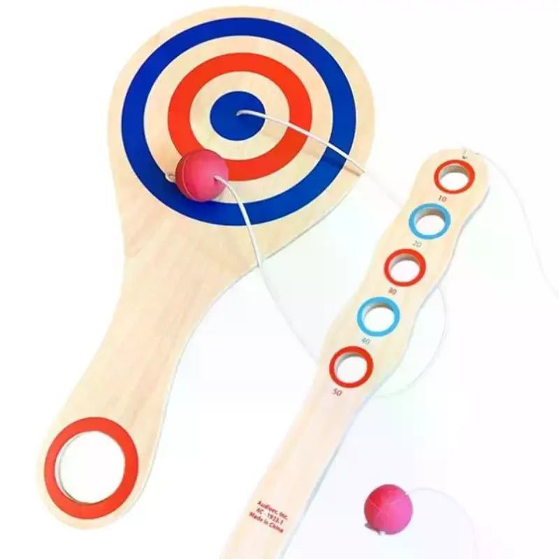 Wooden Paddle Ball String Hand-eye Coordination Elastic Technology Qme