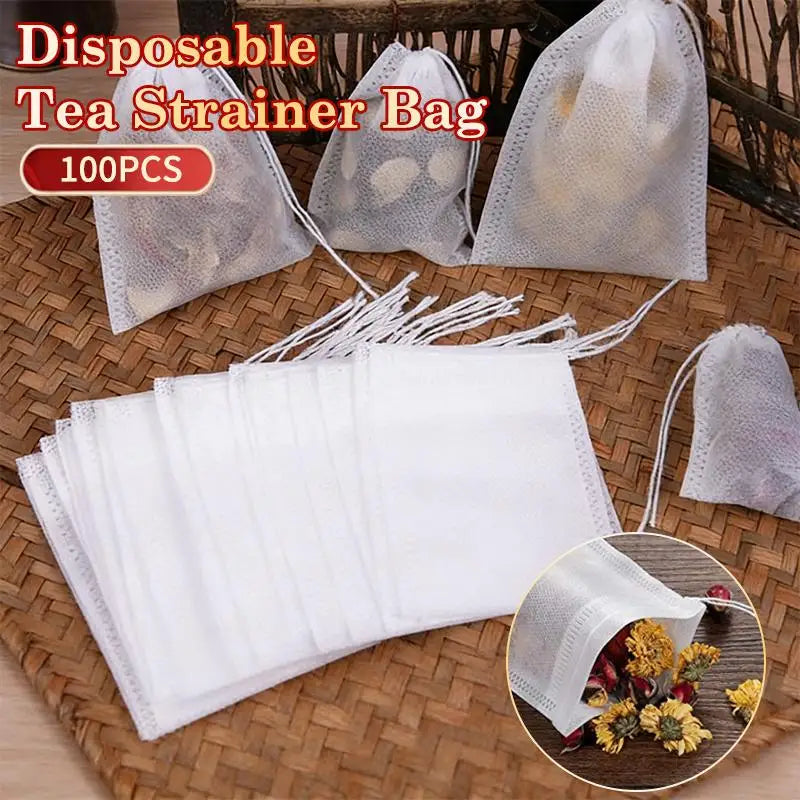 Tea Infuser Spice Loose Coffee Seal Filter Mesh Bag Disposable Pouch Qme