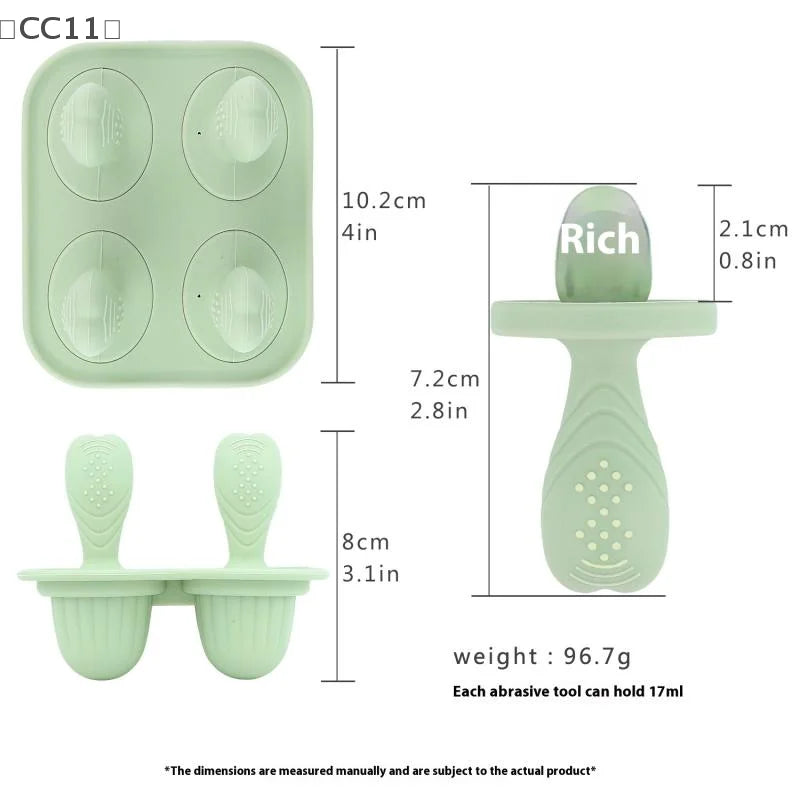 CC11Silicone Ice Cream Breastmilk Popsicle Molds DIY Homemade Mold Qme