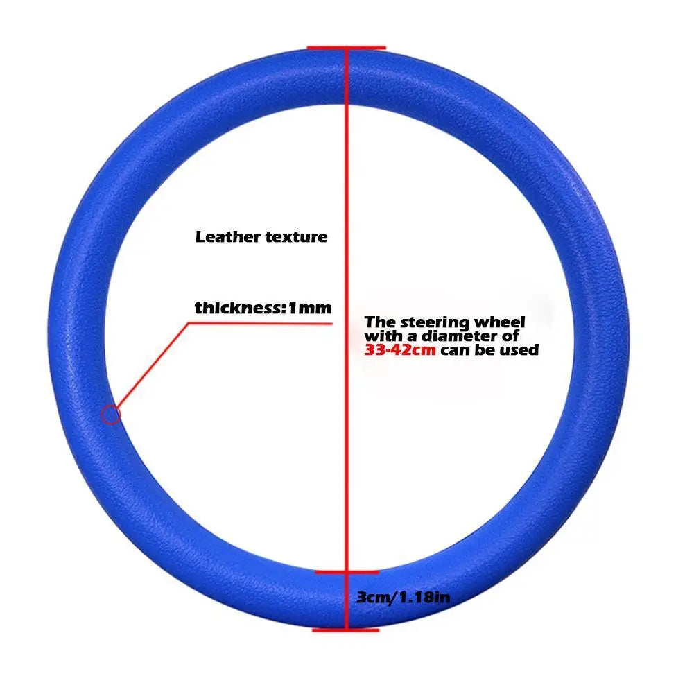 19 Color Car Silicone Steering Wheel Cover For Summer Fashion Sweat Absorbent Non-slip Handle Cover General DIY Parts Qme