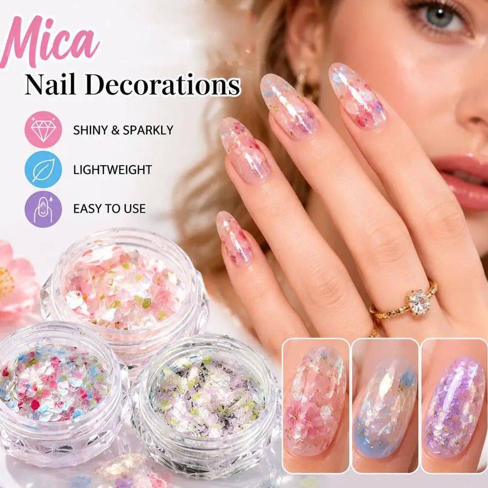 1 Box Colorful Nail Art Sequins Ultra-thin Manicure Glitter Flakes Qme