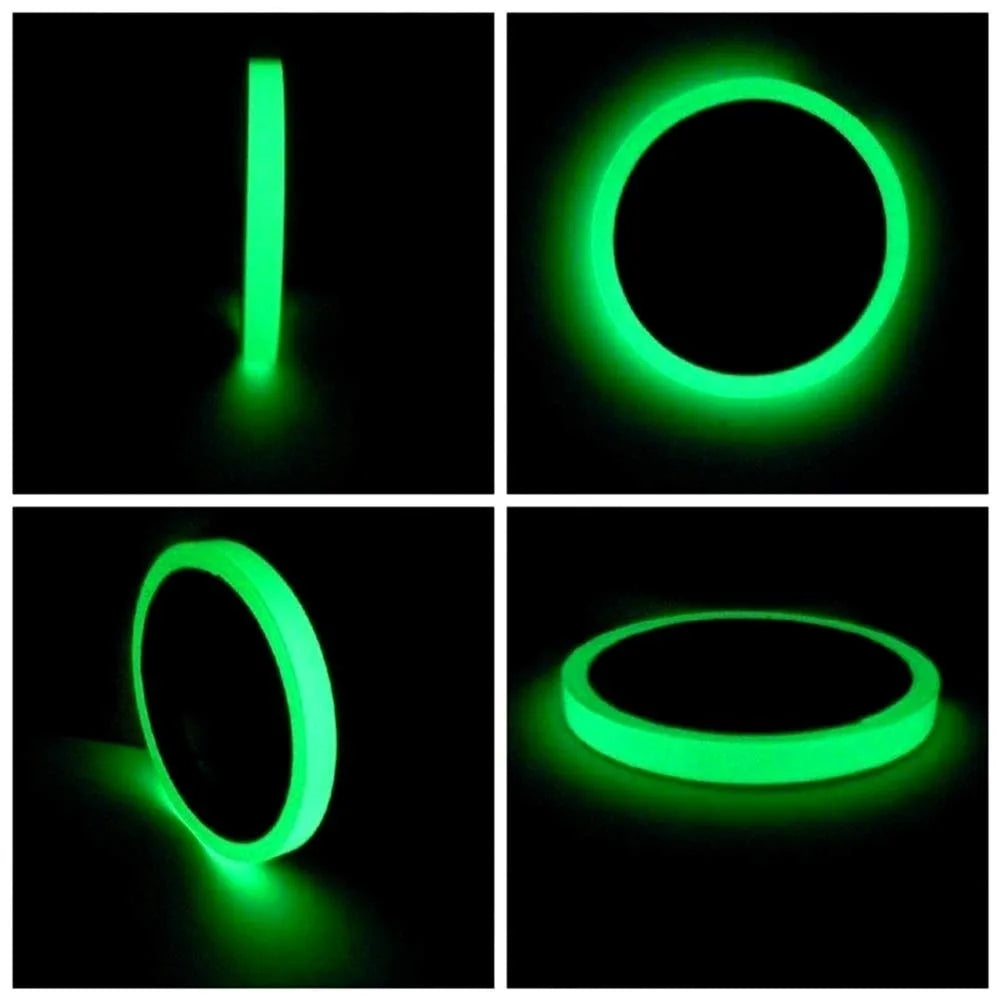 5m Luminous Tape Glow In Dark Anti Slip Tape 1-4cm Waterproof Photoluminescent Tape For Stair Treads Floor Marking Night Guide Qme
