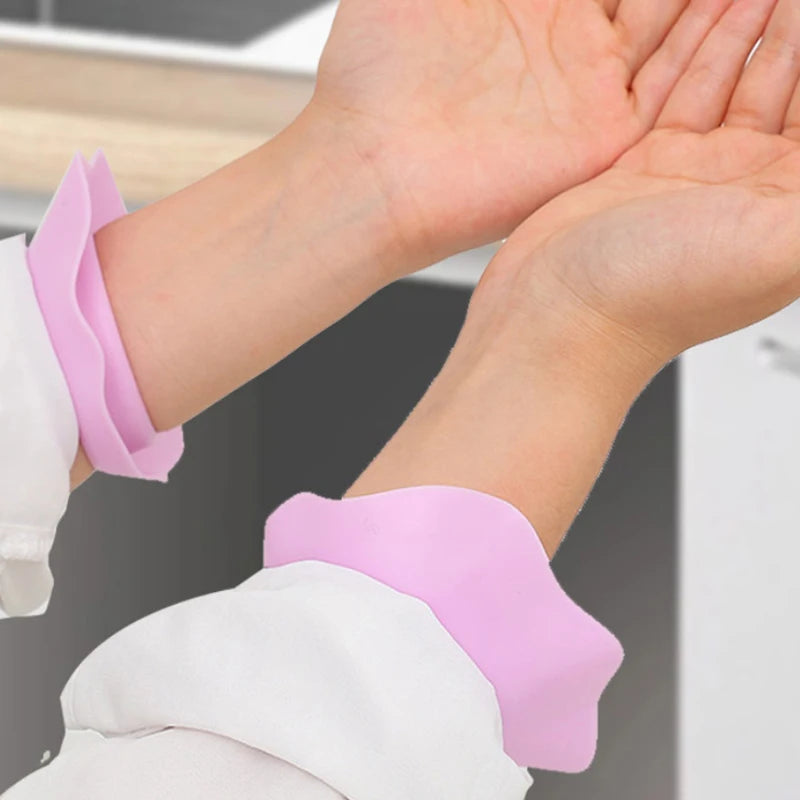 Flower-shaped Silicone Hair Wrap Waterproof Solid-color Spa Headband Qme