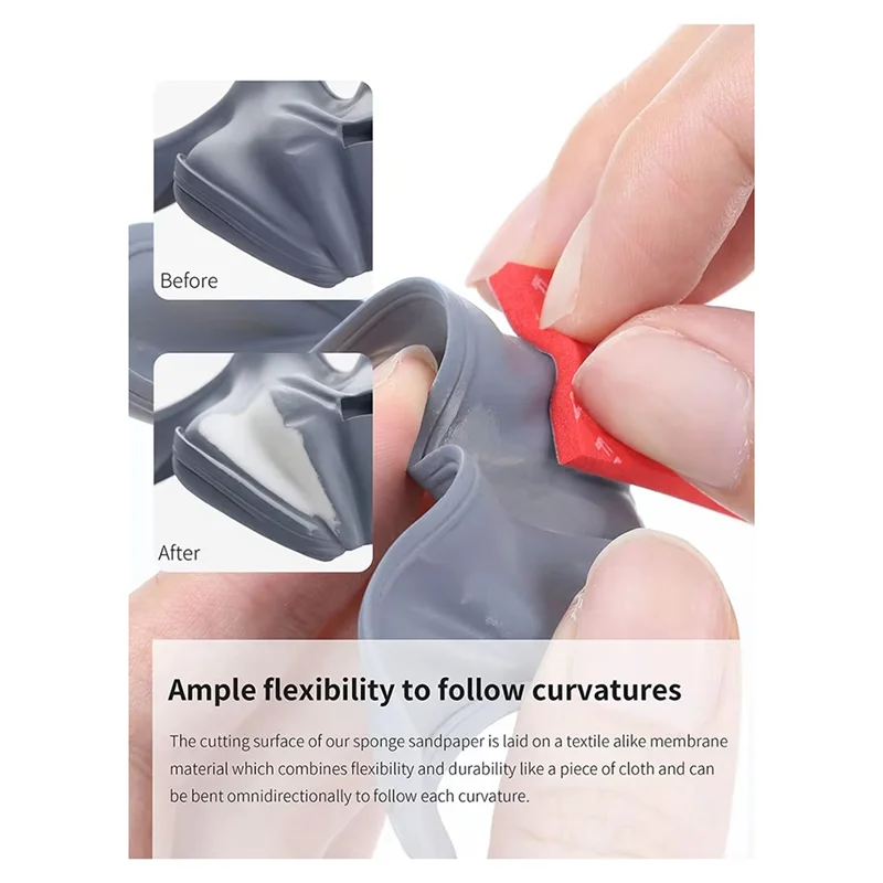 A02F-XSS-S01 Sandpaper Set Power Sponge 3Mm 10Mm Including Storage Case Soft Grip For Curved Surface Grinding Comfort Qme