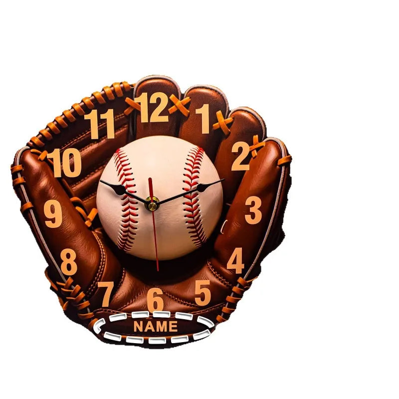 Bring Spirit Baseball Home Vintage Glove Wall Clock Sports Qme
