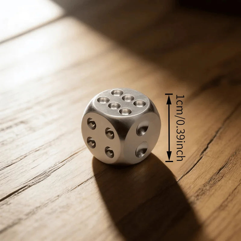 Metallic Dice Set 6 Sided Standard Game Dice for Tabletop Board Game Bar Party DND RPG Gaming Accessories Qme