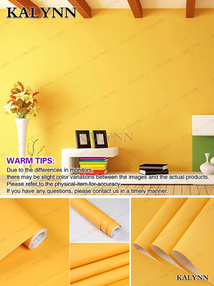 Solid Waterproof Wallpaper Room Self-adhesive Black White Wardrobe