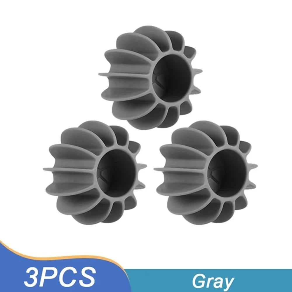 Silicone Laundry Ball Reusable Clothes Hair Cleaning Tool Pet Hair Remover Washing Machine Homeuse Cat Hair Catcher Laundry Ball Qme 3pcs grey
