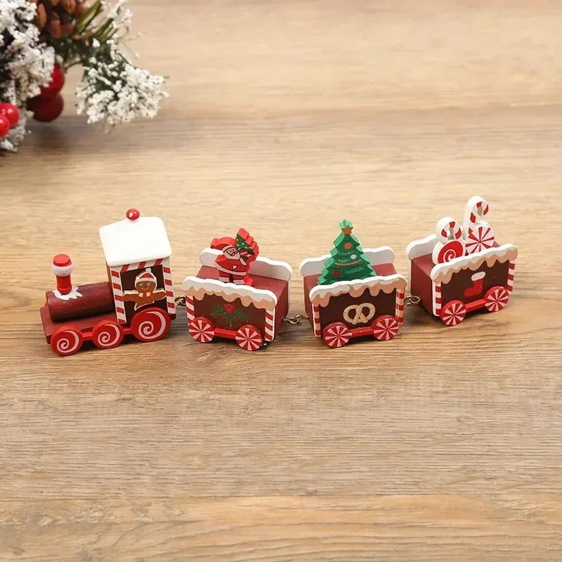 Christmas Train Merry Christmas Decorations Home Decor 2024 Cristmas Ornament Xmas Noel Gifts Happy New Year 2025 Qme