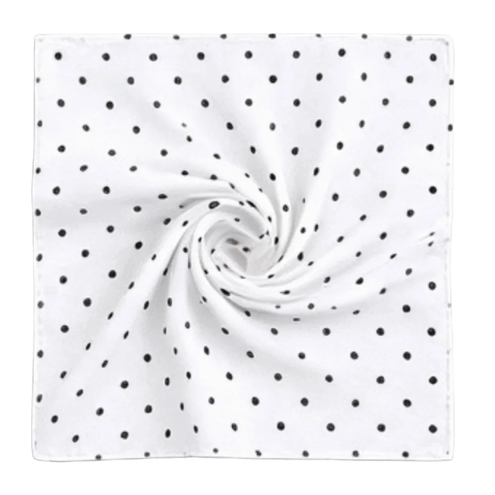 Multi Purpose Square Scarf Lightweight Polyester Thin Waist Butt Qme White