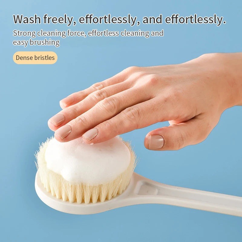 Long Handle Bath Brush Soft Hair Back Ball Bathroom Body Brushes Mud Qme